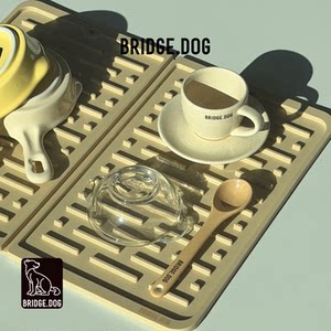 
bridge dog Korean bd imported silicone drain rack suitable for cool color bear disc and flying saucer binaural storage rack