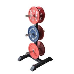 Mobile Barbell Plate Rack, Olympic Bar Storage Rack (Specifically for Storing 45cm Full Rubber Plates, Competition Plates)