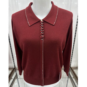 
Snow Leopard Mom's Western-style shirt for middle-aged and elderly women, spring tops, sweaters, T-shirts, 2025 new thin bottoming shirts