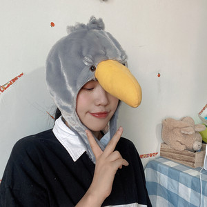 
Japanese and Korean ins girls' hearts are cute cartoon animals with pointed mouths, big birds, hats, hats, photo party props