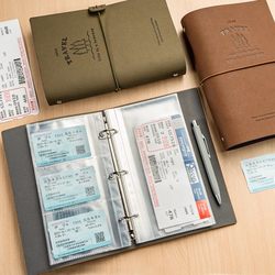 Ticket Collection Album, Ticket Holder for Storing Train Tickets, Airline Tickets, Movie Tickets, High-Speed Rail Tickets, Ticket Stubs, Travel Commemorative Album, Concert Ticket Storage and Protective Cover