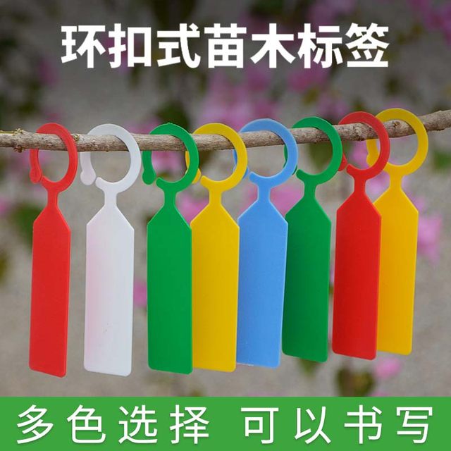 Thickened ring buckle mark sign gardening small label identification flower brand succulent potted plant label green plant waterproof brand list