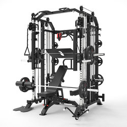 Commercial Smith Machine Comprehensive Trainer, Home Bench Press Squat Rack, Bird Fly Rack, Multi-Functional Fitness Equipment