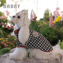 Pet clothes, dog clothes, dog skirts, pet clothes, houndstooth pet dresses, pet dresses for puppies