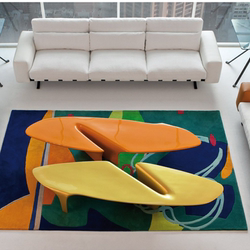 Waterfall coffee table fiberglass special-shaped coffee table