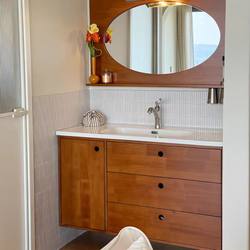 Wooden Style Antique Bathroom Cabinet with Integrated Ceramic Basin, Bathroom Vanity, Washbasin, Bathroom Cabinet Set