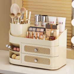 Cosmetic Storage Box, Desktop High-End Dressing Table, Lipstick, Eyebrow Pencil, Large-Capacity Skin Care Product Storage Rack, Organizing Box