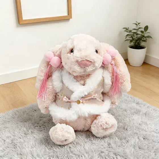 
Baby clothes only] Jely/cat Bonnie rabbit doll baby clothes pink Tang suit single-button vest suit 32cm doll replacement