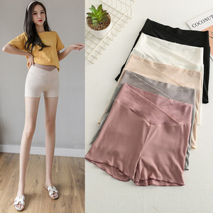 Pregnant women summer low -waist leggings in summer, pregnant pants summer thin shorts, fashion versatile anti -walking safety pants
