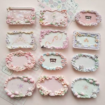 Miniature simulation flower animal food play plate doll house pinch decorative plate ornaments handmade diy resin accessories