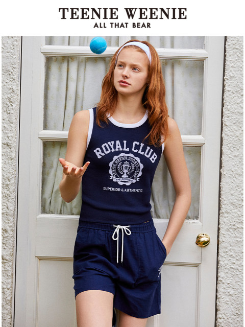 TeenieWeenie Bear Women's Summer Sports Elastic Drawstring Casual Style Fashion Shorts

