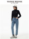 TeenieWeenie Bear Women's Jeans Spring Fashion Academy Style Straight Simple Casual Comfort Pants