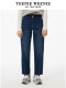 TeenieWeenie bear light warm velvet jeans winter fur trousers high waist casual simple style pants for women