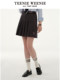 TeenieWeenie Bear Women's Casual Plaid Pleated Short Skirt A-line High Waist Fashion College Commuter Skirt