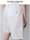 TeenieWeenie Bear Women's Summer Leica Elastic Shorts White Light and Casual Medium Pants