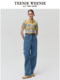 TeenieWeenie Bear/Sesame Street Joint Women's Full Print Knitted Short-Sleeve Lapel Cardigan
