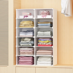 Dormitory Wardrobe Storage Layered Partition Shelf Closet Divider Layered Rack Cabinet Partition Storage Clothing Shoe Rack Storage Rack