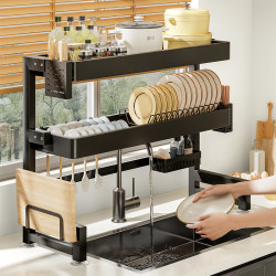 Kitchen sink drain rack bowl and chopsticks rack for small household use