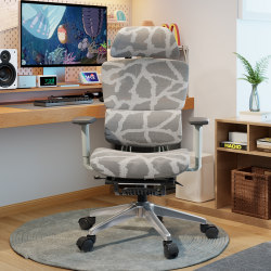 Ergonomic Computer Office Chair, Comfortable for Long Sitting, Waist Support, Reclining, Adjustable Height, Swivel Chair, Home Bedroom Study Backrest Chair