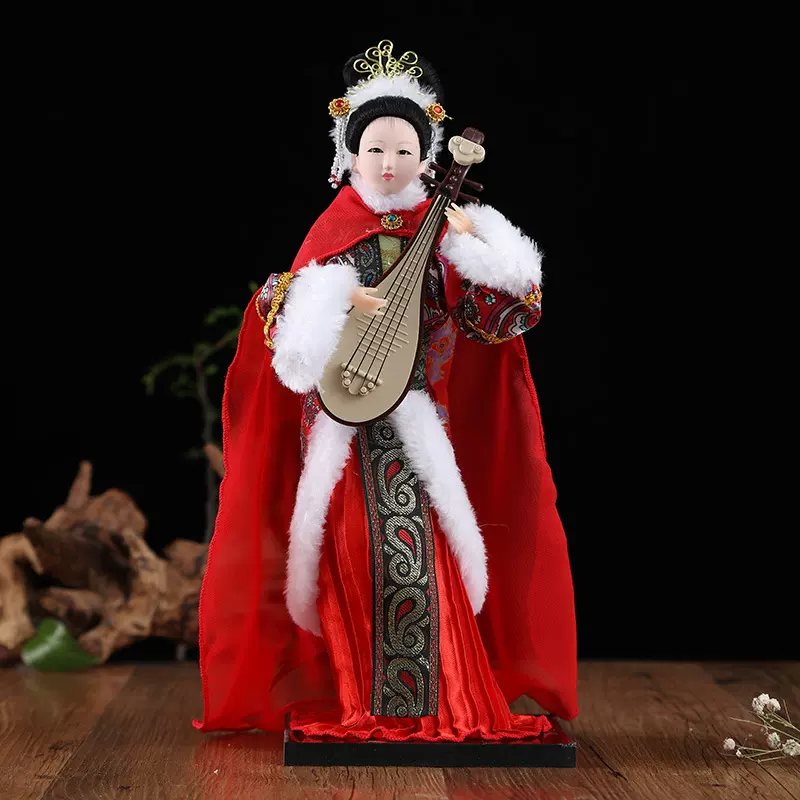 唐人坊迷你版绢人娃娃摆件京剧戏曲人物杨贵妃老北京纪念品送老外