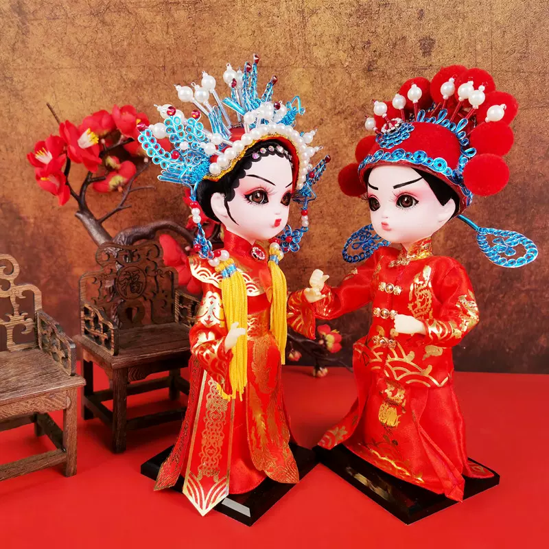 楊貴妃大號絹人偶娃娃戲曲玩偶京劇人物擺件送老外故宮特色紀念品