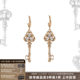 SUMIYAKI Love Lock Cylinder Series Embossed Key Earrings Gothic Retro Style s925 Silver Needle Earrings Women's Ear Clips