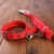 Traction rope + collar set red (boutique hardware buckle) 