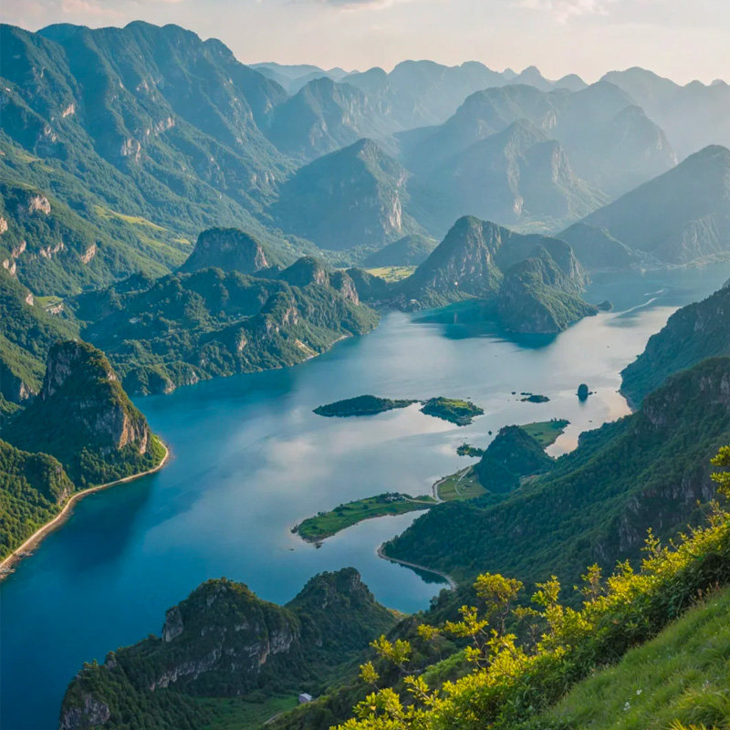 纯玩小团广西南宁崇左旅游德天瀑布三门海游船浩坤湖游船5天4晚