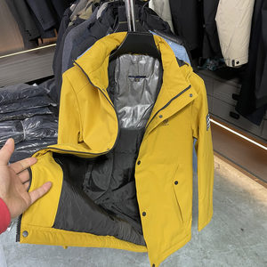 
H label, leftover! Outdoor style hooded cotton coat men's autumn and winter thick zipper jacket handsome casual jacket men's clothing