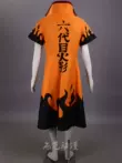 cosplay ninja naruto Naruto-Uzumaki Naruto cos quần áo-Hokage thế hệ thứ sáu cao cổ áo choàng bên ngoài áo choàng trang phục hóa trang cosplay naruto sasuke Cosplay Naruto