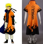 Naruto-Uzumaki Naruto cos quần áo-Hokage thế hệ thứ sáu cao cổ áo choàng bên ngoài áo choàng trang phục hóa trang