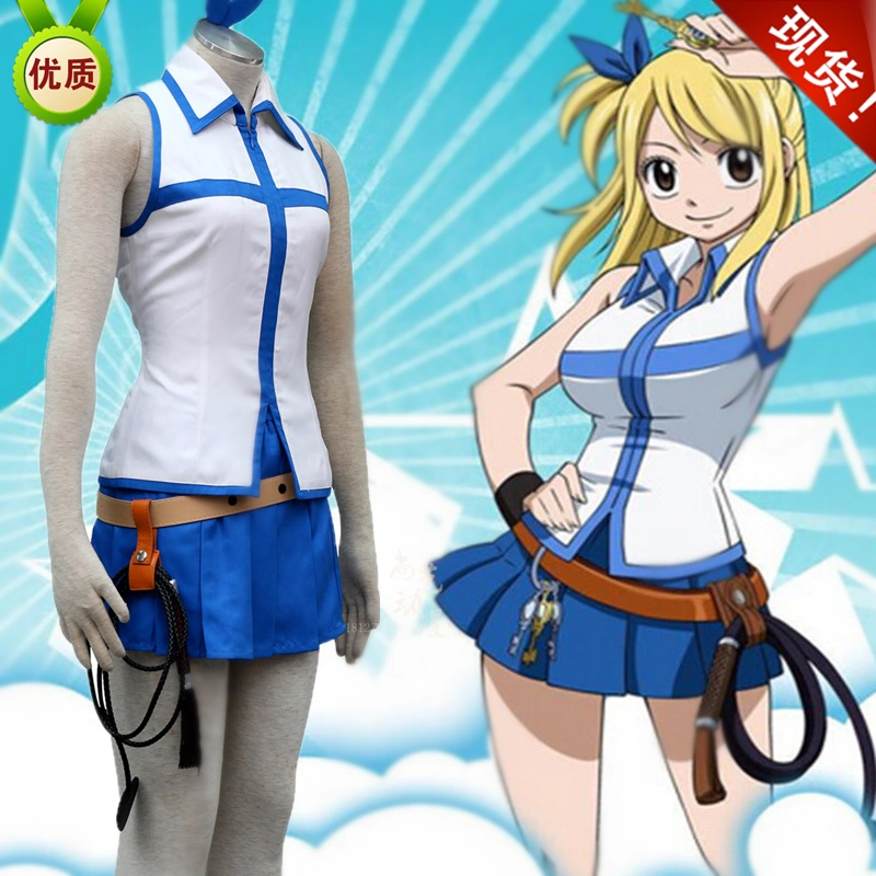 Fairy Tail Lucy cos quần áo phụ kiện trò chơi anime trẻ em hàng ngày thường ngày cosplay quần áo dành cho nữ