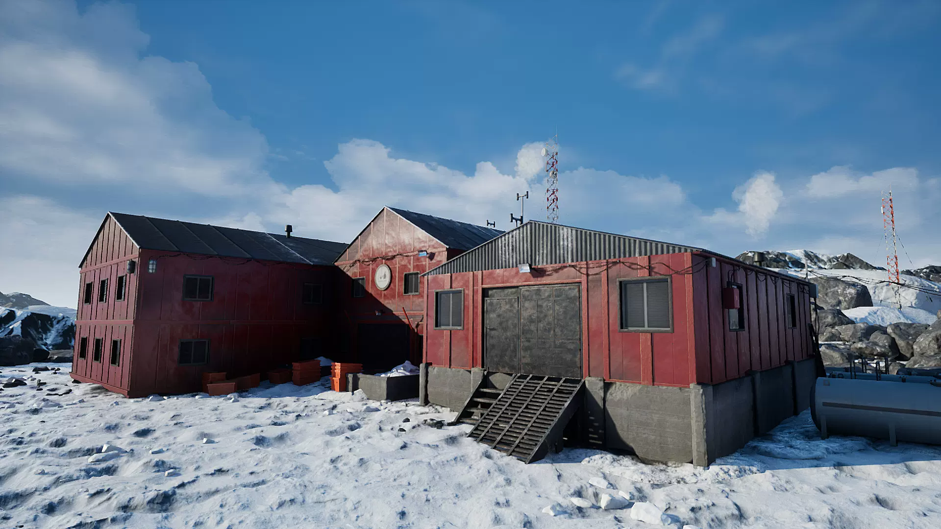 北極極地雪地基地哨站研究所場景虛幻4 Ue4 Arctic Base Taobao