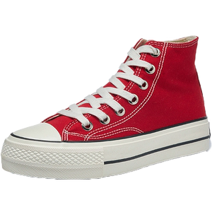 
Universal women's shoes high-top canvas shoes women's 1970S Maillard Porto red thick-soled sneakers red high-top shoes