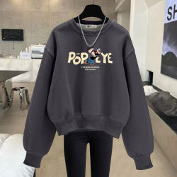 Round neck loose sweatshirt pullover cartoon