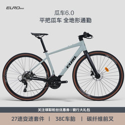 Oubaike Aluminum Alloy Gravel Bike Flat Handlebar Gravel Road Bike 27-Speed Disc Brake Internal Cable Routing Bicycle