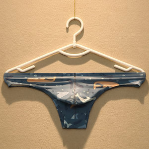 Men's half -hip triangle underwear Bikini Cartoon Carton