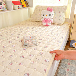 2025 Winter Sanrio Cloud-Like Double-Layer Gauze Milk Velvet Quilted Mattress Flat Type Student Dormitory 0.9 Bed 1.8