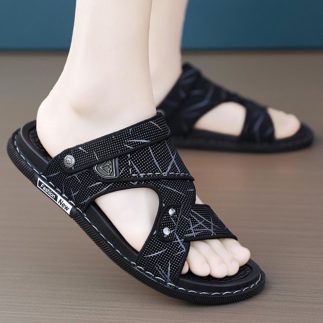 Sandals men's summer outer wear non-slip wear-resistant driving to work ...