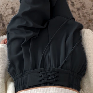 Clear warehouse leakage counter to withdraws the extra large size fat MM300*0.5kg Women's ice silk wide -leg pants female casual trousers female