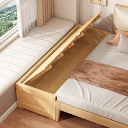 Bedside Extension Bed for Adults and Children, Solid Wood Extension Bed, Large Bed with Extension, Box-Type