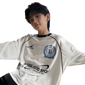 
Boys' quick-drying long-sleeved T-shirt spring and autumn 2026 big children's men's children's jersey hip-hop bottoming shirt top trendy brand t