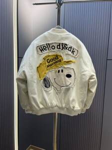 
Baseball uniform cotton jacket men's patch loose short men's cotton jacket couple jacket men and women's same fashion brand tops