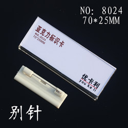 10-Pack of Acrylic Name Tags/Work Badges/Nameplates with Magnetic Backing and Pin 8024