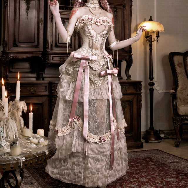 Blood Supply Original Cupid's Poem Box Love Fishbone Bra Rococo Corset Slim Top Christmas