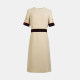 Lan Rose large size women's early autumn new texture red velvet splicing short -sleeved dress temperament OL commute