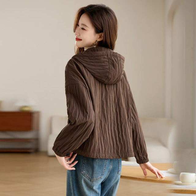 Small short coat women's spring and autumn new style loose middle-aged mother's clothing fashionable age-reducing casual hooded top