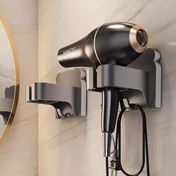 Hair dryer storage rack without drilling holes