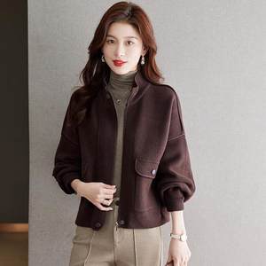 
This year's popular autumn stand-up collar baseball uniform women's short coat women's spring and autumn small and stylish 2025 new hot style