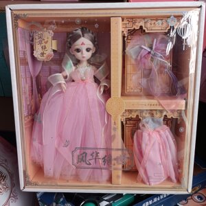 Bami Gu Guifeng Princess Doll Wedding Cosmetic Costume Princess Colorful Light Girls Passing Family Children's Toy Gifts